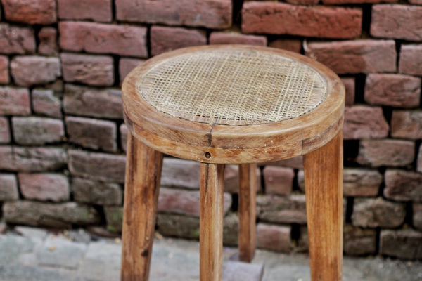 Cane Wooden Stool