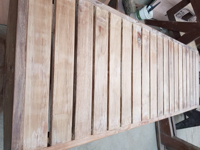 Wooden Slatted Bench