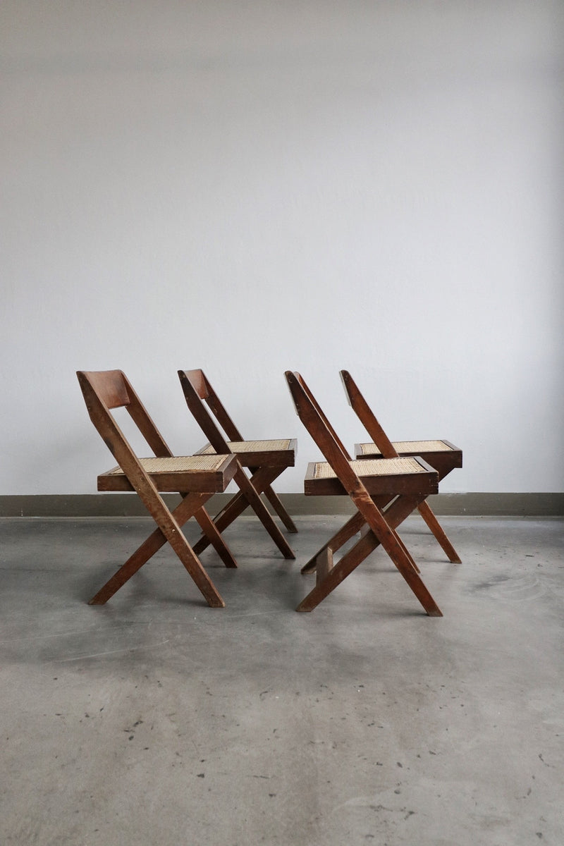 Set of 5 1950's library chairs