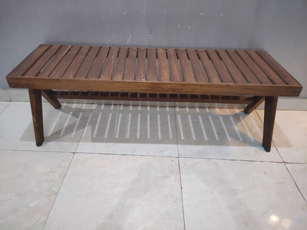 Slatted bench